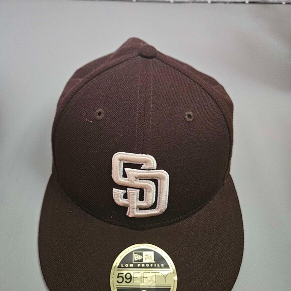 New Era 5950 San Diego Padres Hat Low Profile (Size 8) - Picture 2 of 3